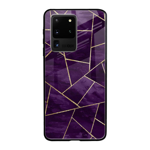 Geometric Purple Samsung Galaxy S20 Ultra Glass Back Cover Online