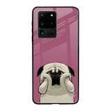 Funny Pug Face Samsung Galaxy S20 Ultra Glass Back Cover Online
