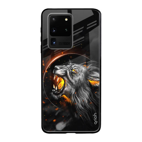 Aggressive Lion Samsung Galaxy S20 Ultra Glass Back Cover Online