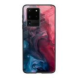 Blue & Red Smoke Samsung Galaxy S20 Ultra Glass Back Cover Online