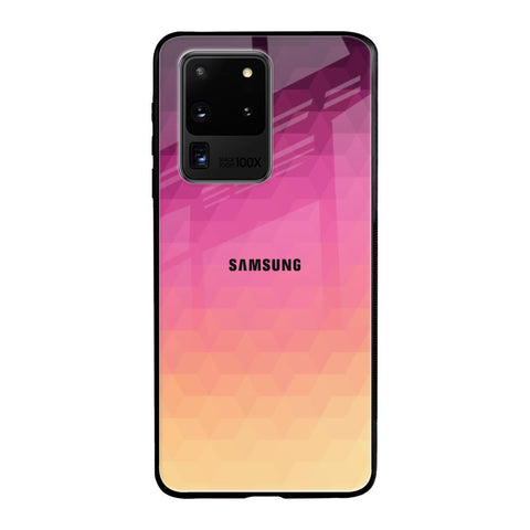Geometric Pink Diamond Samsung Galaxy S20 Ultra Glass Back Cover Online