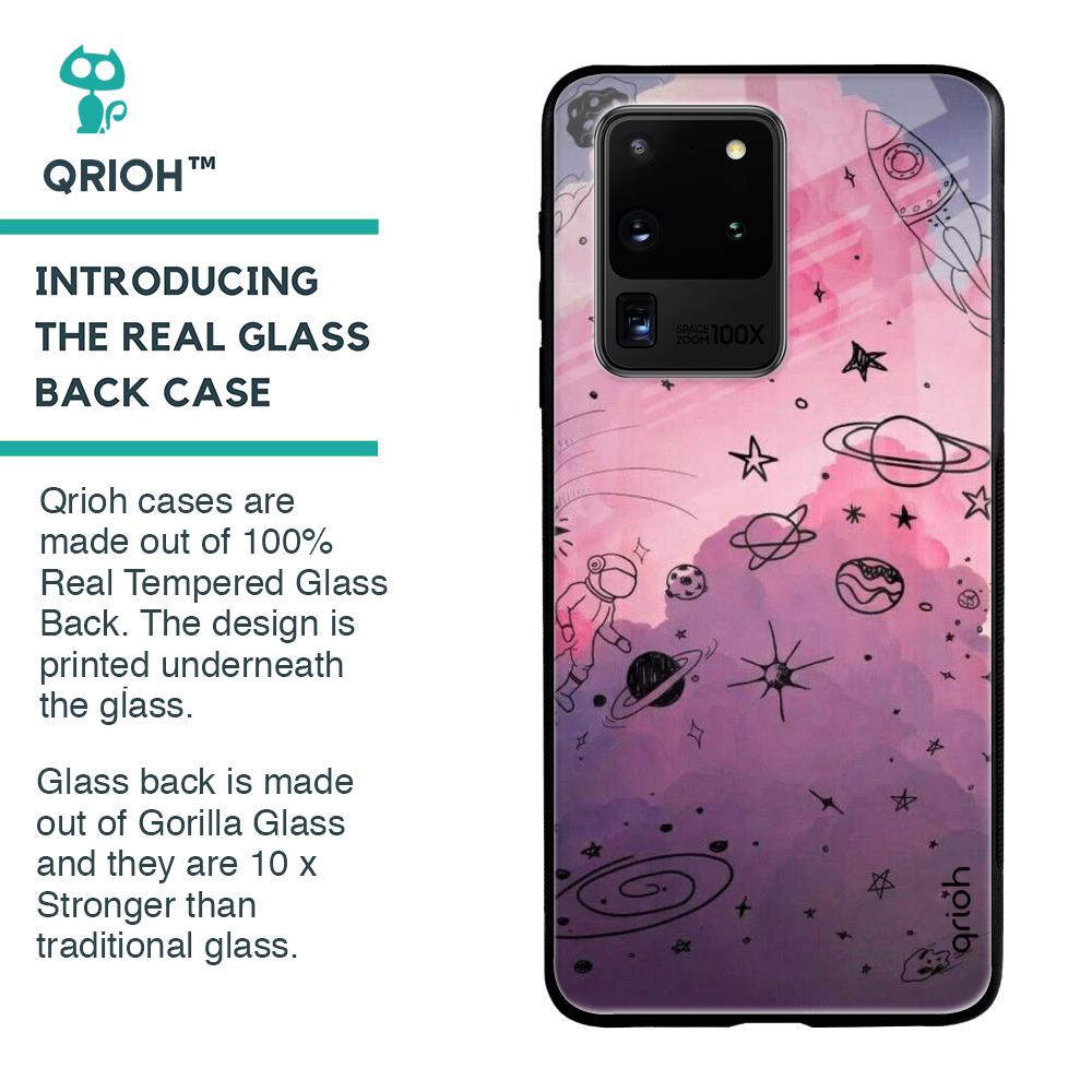 Space Doodles Glass Case for Samsung Galaxy S20 Ultra