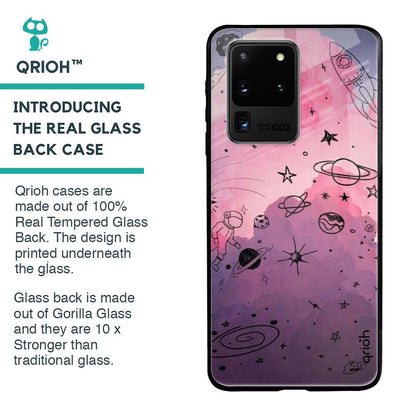 Space Doodles Glass Case for Samsung Galaxy S20 Ultra