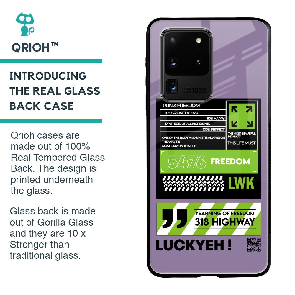 Run & Freedom Glass Case for Samsung Galaxy S20 Ultra