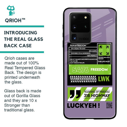 Run & Freedom Glass Case for Samsung Galaxy S20 Ultra