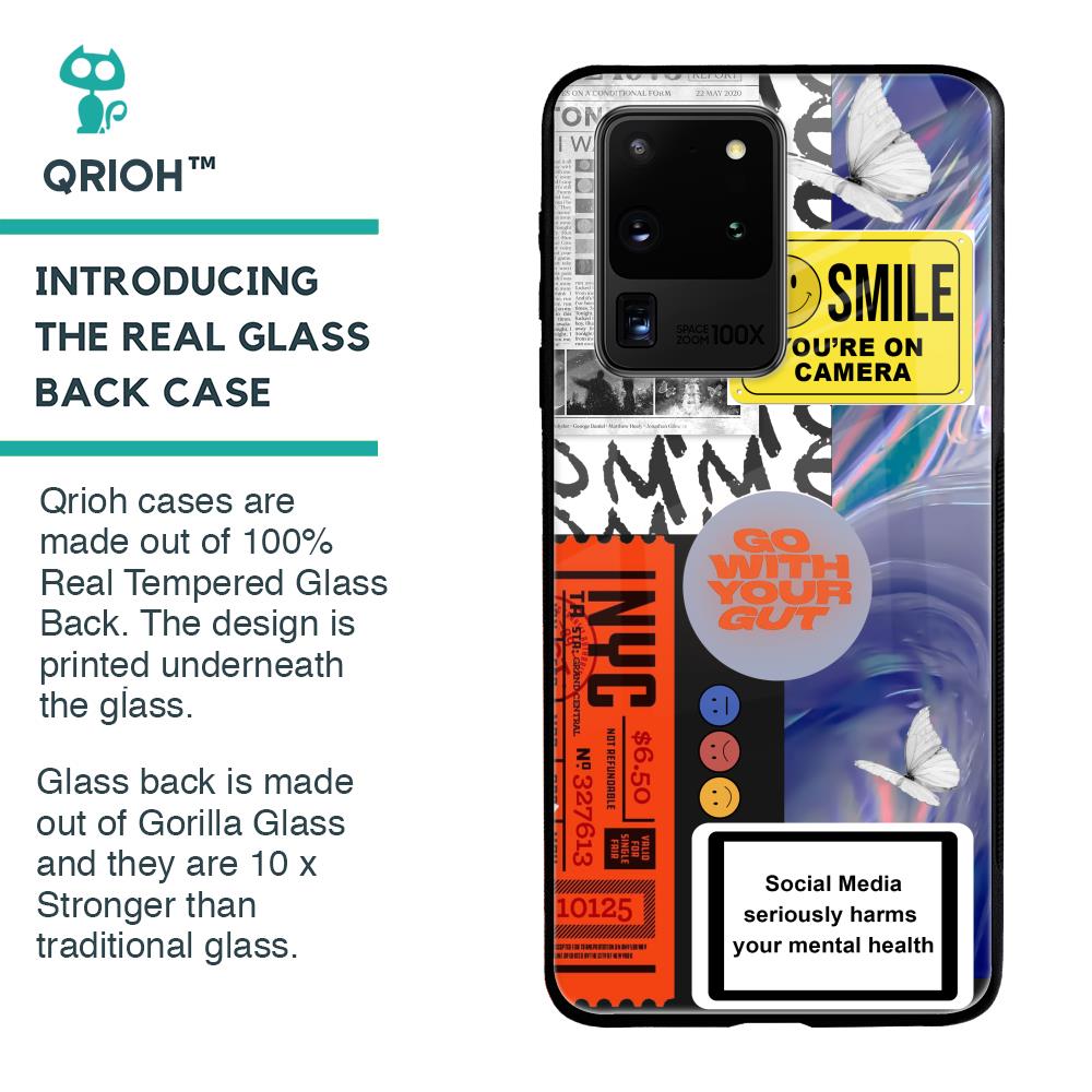 Smile for Camera Glass Case for Samsung Galaxy S20 Ultra