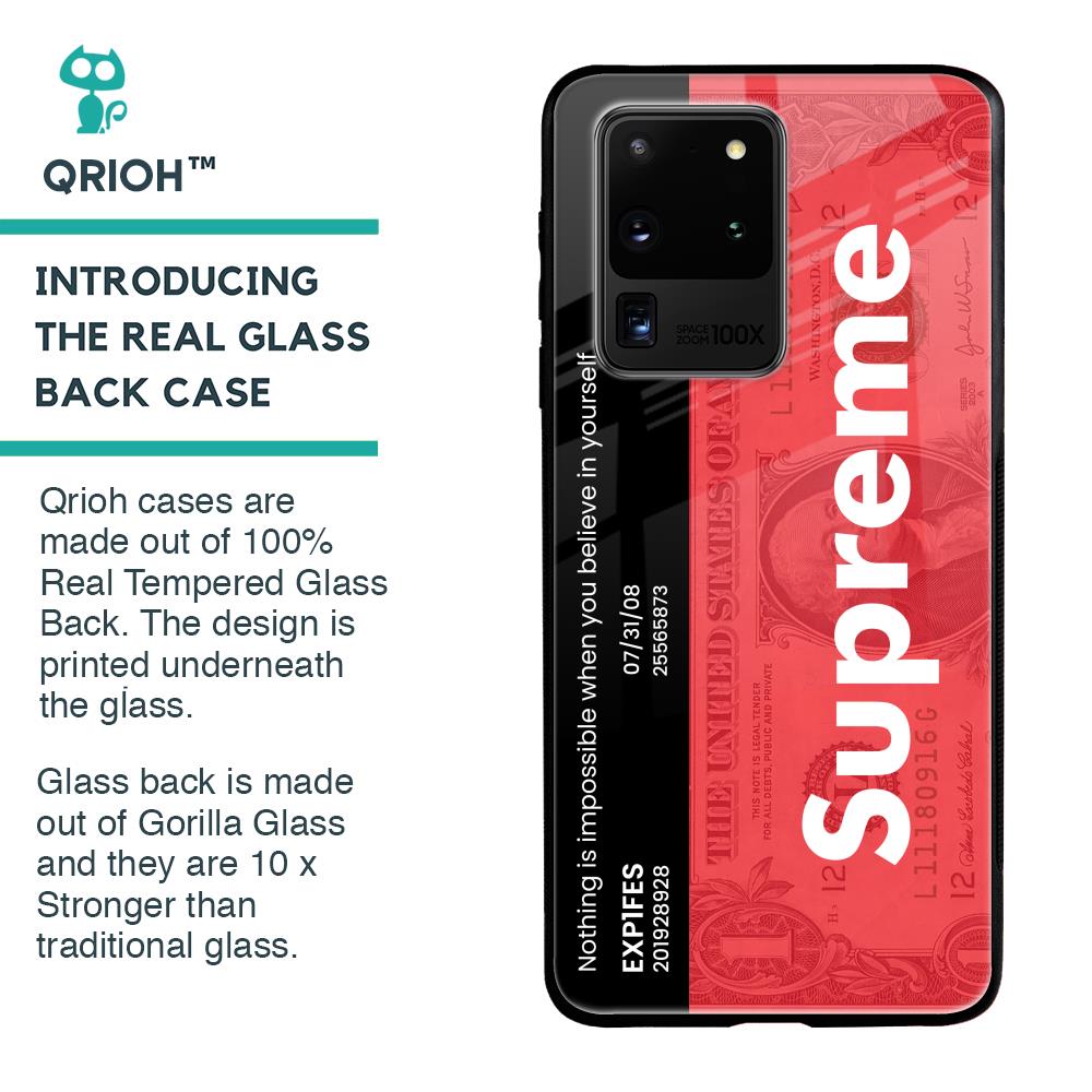 Supreme Ticket Glass Case for Samsung Galaxy S20 Ultra