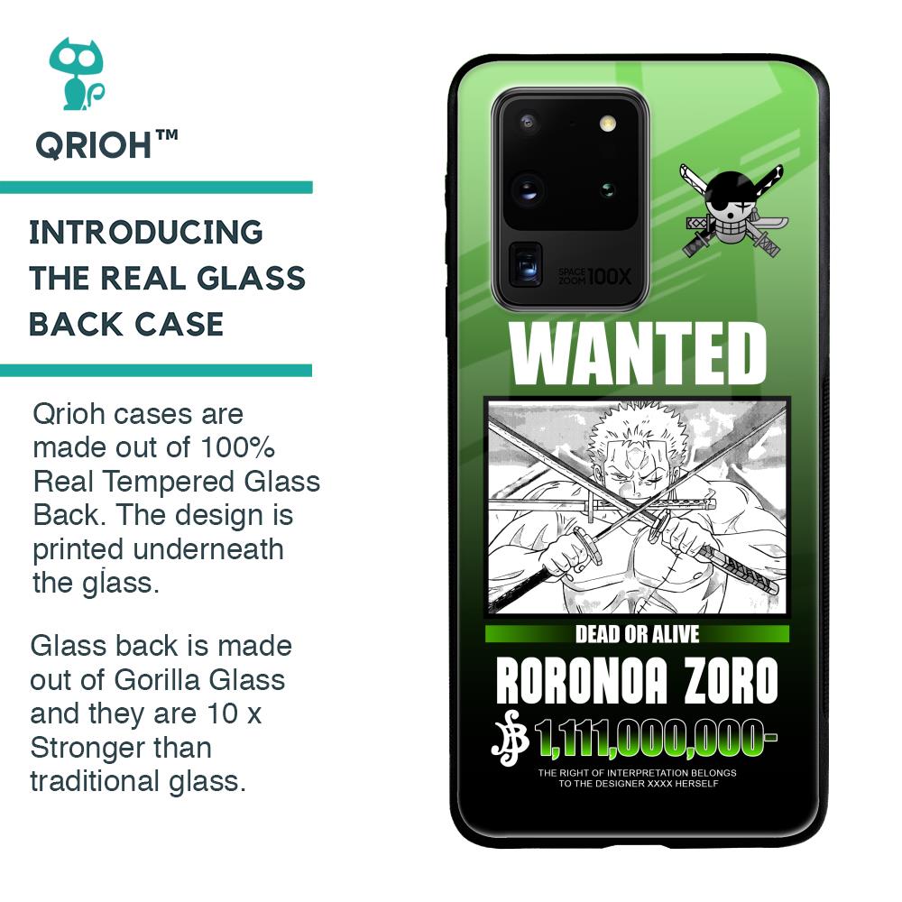 Zoro Wanted Glass Case for Samsung Galaxy S20 Ultra