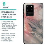 Pink And Grey Marble Glass Case For Samsung Galaxy S20 Ultra