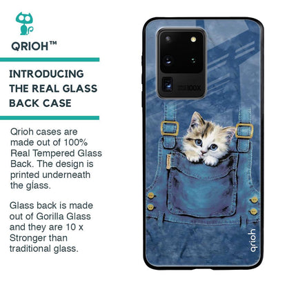 Kitty In Pocket Glass Case For Samsung Galaxy S20 Ultra