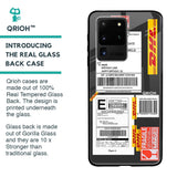 Cool Barcode Label Glass case For Samsung Galaxy S20 Ultra