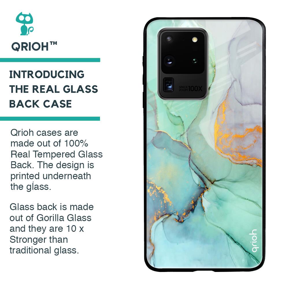 Green Marble Glass case for Samsung Galaxy S20 Ultra