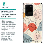 Abstract Faces Glass Case for Samsung Galaxy S20 Ultra