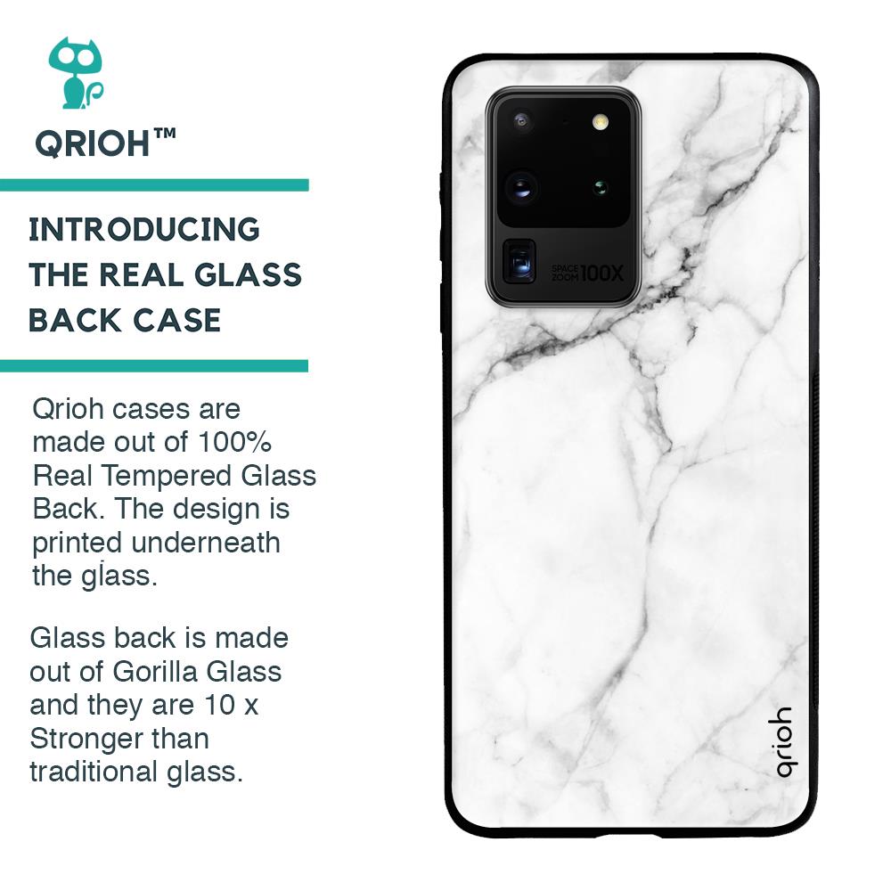 Modern White Marble Glass case for Samsung Galaxy S20 Ultra