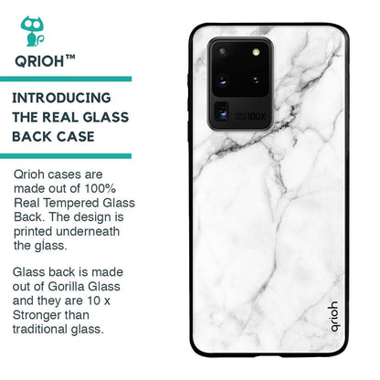 Modern White Marble Glass case for Samsung Galaxy S20 Ultra