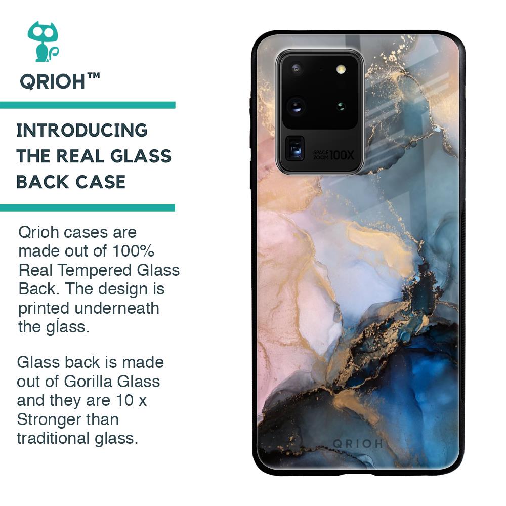 Marble Ink Abstract Glass Case for Samsung Galaxy S20 Ultra