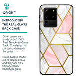 Geometrical Marble Glass Case for Samsung Galaxy S20 Ultra