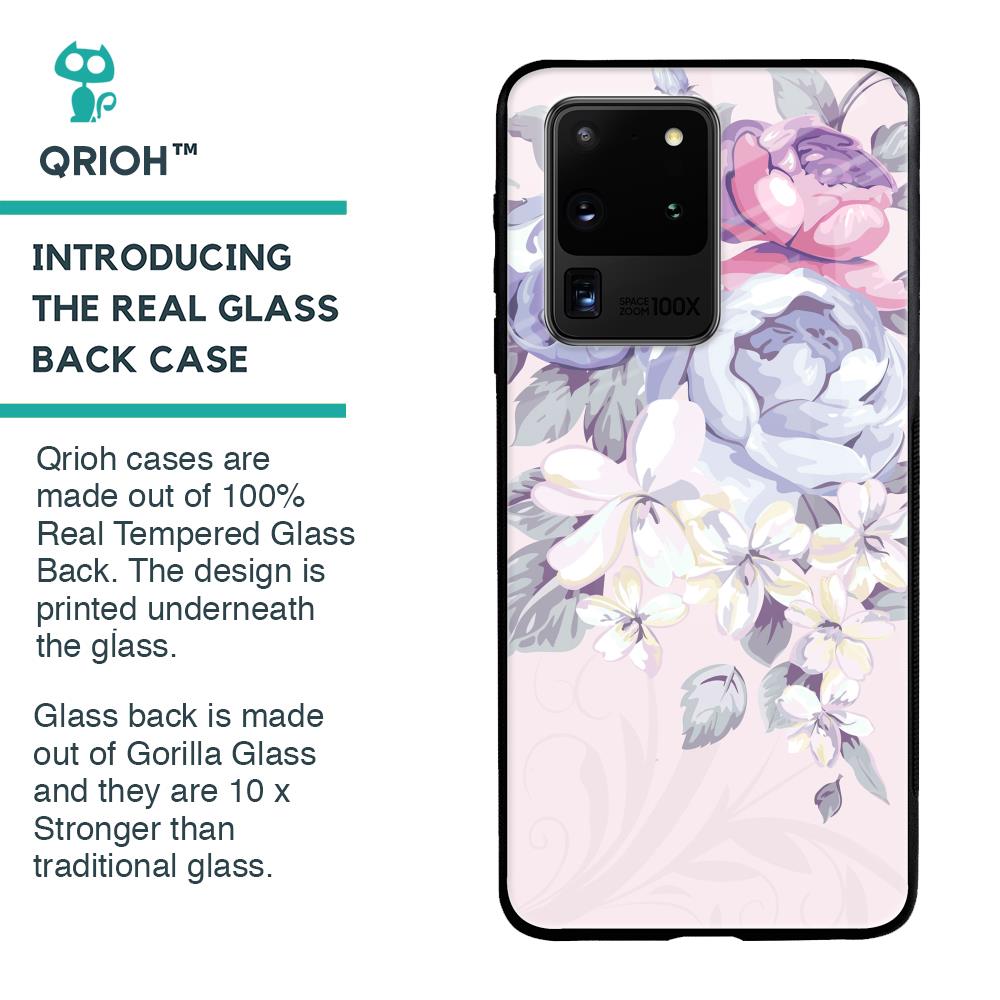 Elegant Floral Glass case for Samsung Galaxy S20 Ultra
