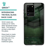Green Leather Glass Case for Samsung Galaxy S20 Ultra