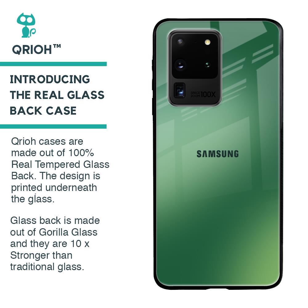 Green Grunge Texture Glass Case for Samsung Galaxy S20 Ultra