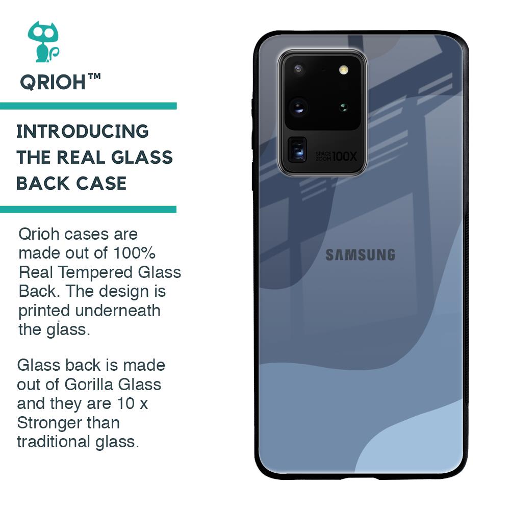 Navy Blue Ombre Glass Case for Samsung Galaxy S20 Ultra