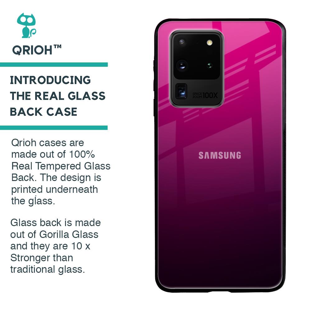 Purple Ombre Pattern Glass Case for Samsung Galaxy S20 Ultra