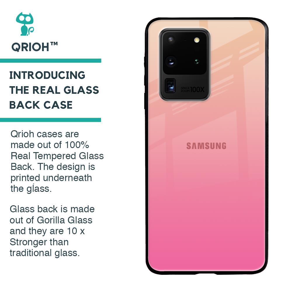 Pastel Pink Gradient Glass Case For Samsung Galaxy S20 Ultra