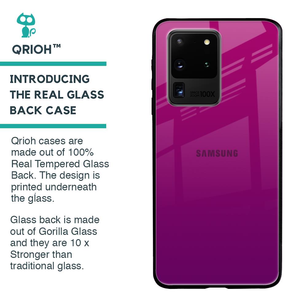 Magenta Gradient Glass Case For Samsung Galaxy S20 Ultra