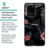 Tropical Art Flower Glass Case for Samsung Galaxy S20 Ultra