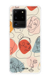 Abstract Faces Samsung Galaxy S20 Ultra Back Cover