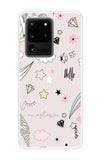 Unicorn Doodle Samsung Galaxy S20 Ultra Back Cover