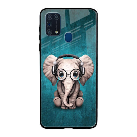 Adorable Baby Elephant Samsung Galaxy M31 Glass Back Cover Online
