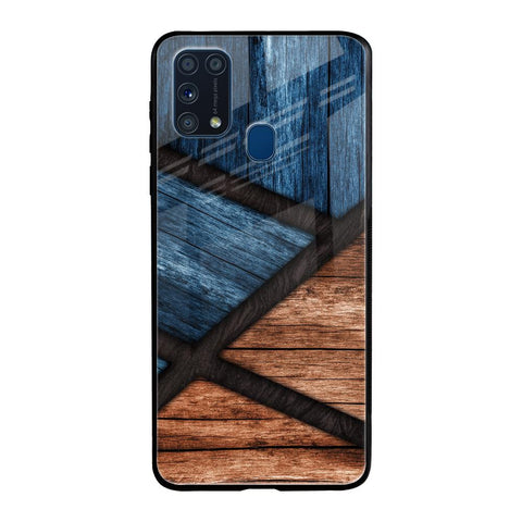 Wooden Tiles Samsung Galaxy M31 Glass Back Cover Online