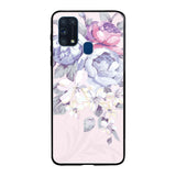 Elegant Floral Samsung Galaxy M31 Glass Back Cover Online