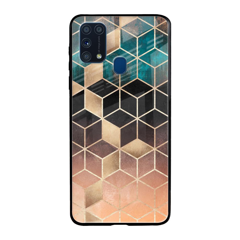 Bronze Texture Samsung Galaxy M31 Glass Back Cover Online