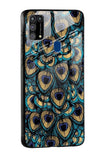 Peacock Feathers Glass case for Samsung Galaxy M42