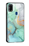 Green Marble Glass case for Samsung Galaxy A21s