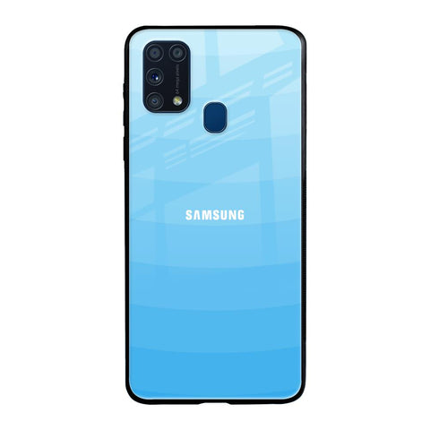 Wavy Blue Pattern Samsung Galaxy M31 Glass Back Cover Online