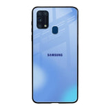 Vibrant Blue Texture Samsung Galaxy M31 Glass Back Cover Online