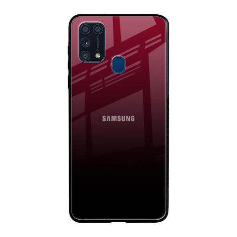 Wine Red Samsung Galaxy M31 Glass Back Cover Online