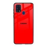 Blood Red Samsung Galaxy M31 Glass Back Cover Online
