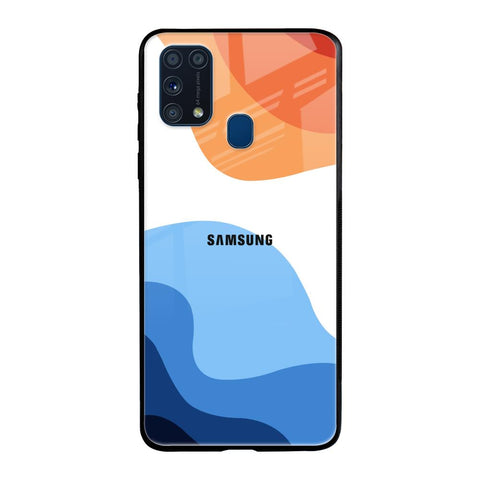 Wavy Color Pattern Samsung Galaxy M31 Glass Back Cover Online