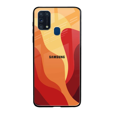 Magma Color Pattern Samsung Galaxy M31 Glass Back Cover Online
