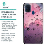 Space Doodles Glass Case for Samsung Galaxy M31