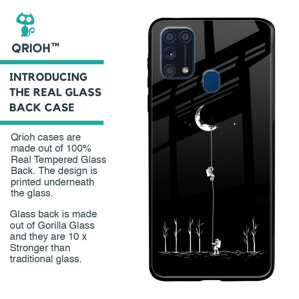 Catch the Moon Glass Case for Samsung Galaxy M31