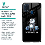 Real Struggle Glass Case for Samsung Galaxy M31