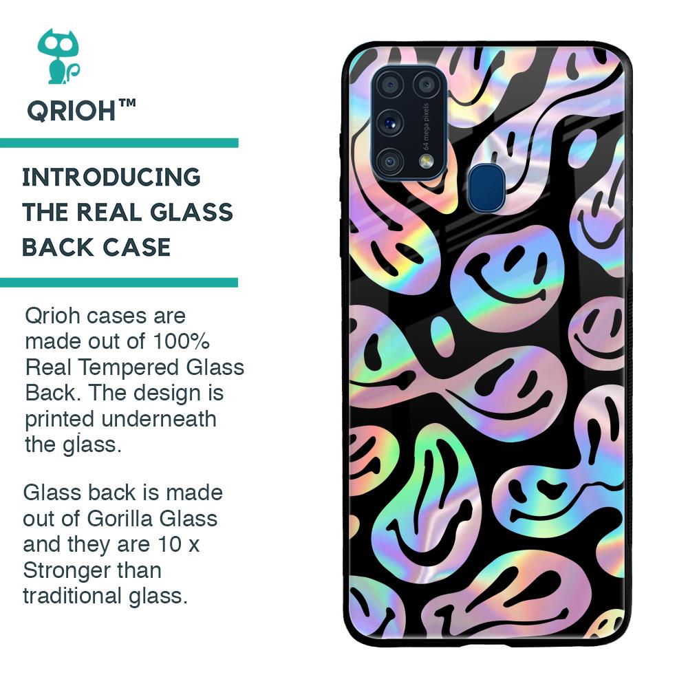 Acid Smile Glass Case for Samsung Galaxy M31