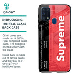 Supreme Ticket Glass Case for Samsung Galaxy M31