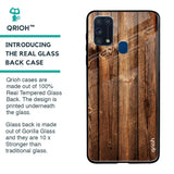 Timber Printed Glass case for Samsung Galaxy M31