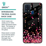 Heart Rain Fall Glass Case For Samsung Galaxy M31